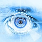 Closeup of Eye During LASIK Procedure